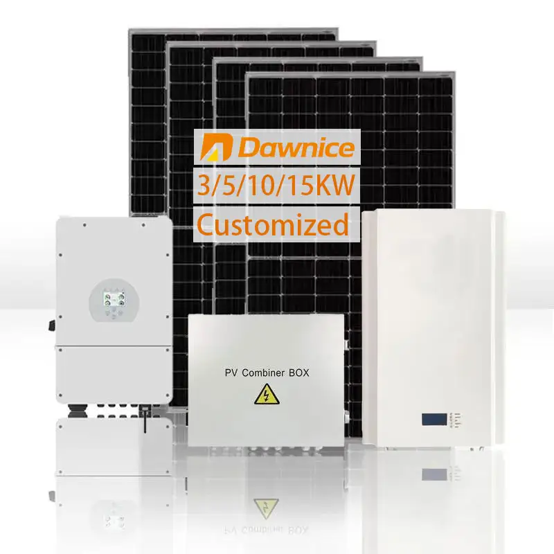 Sistema di energia solare 5Kw sistema di pannelli solari Home Power 5KW sistema solare ibrido 6kw 8kw 10kw