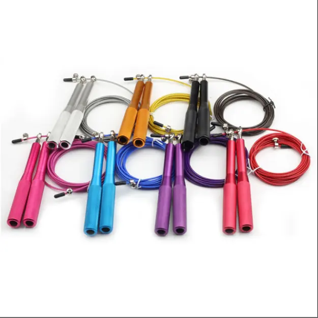 Распродажа, алюминиевые скакалки для прыжков с ручкой, стальная проволока, скоростные скакалки с индивидуальным логотипом