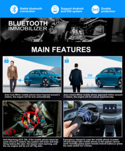 NTO Smart Code Lern modus Blau 2.4G Wireless Anti-Hijacking Motors perre RFID kann Wegfahr sperre Anti-Diebstahl-System Bus - Product Image 6