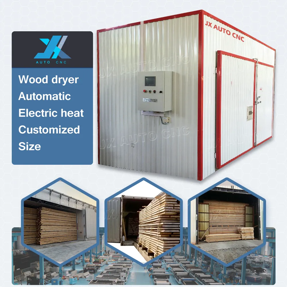 Horno secador de madera JX, maquinaria de carpintería, horno secador de madera, calefacción eléctrica, horno de secado de palés de madera