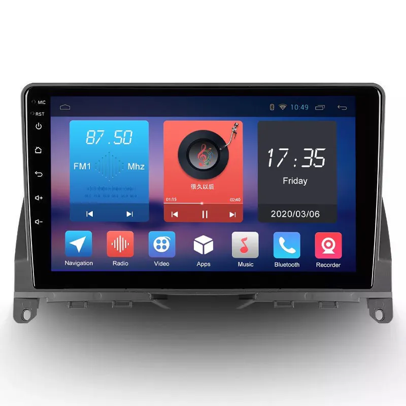 Ucuz fiyat 9 inç 8 çekirdek 4 + 64g araç dvd oynatıcı video navigasyon mercedes benz için s204 c203 w204 autoradio stereo GPS BT 4G LTE