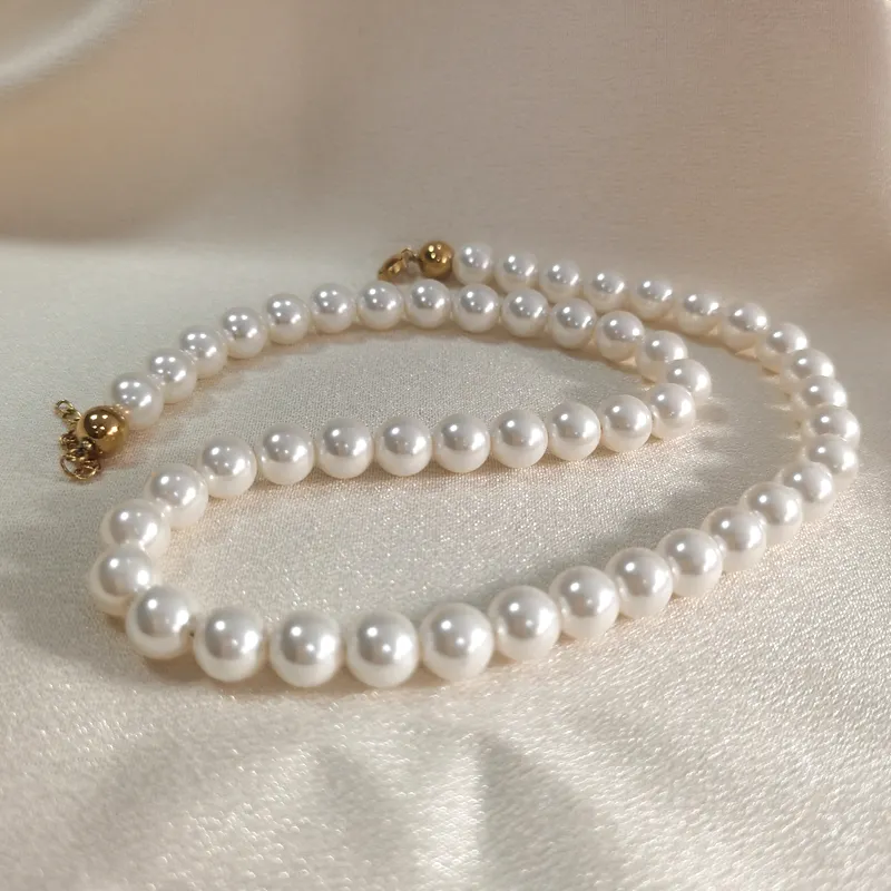 Commercio all'ingrosso bianco imitazione perla d'acqua dolce Fine moda donna collana gioielli