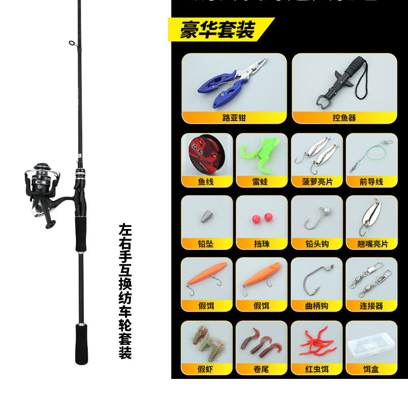 Spinning rod and spinning reel set (deluxe version)
