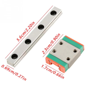 Guía lineal 40mm/55mm/70mm LWL7B Guía de riel lineal en miniatura 7mm de ancho + Herramientas de bloque deslizante Bloque LWL7B Bloque de guía de riel lineal - Product Image 5