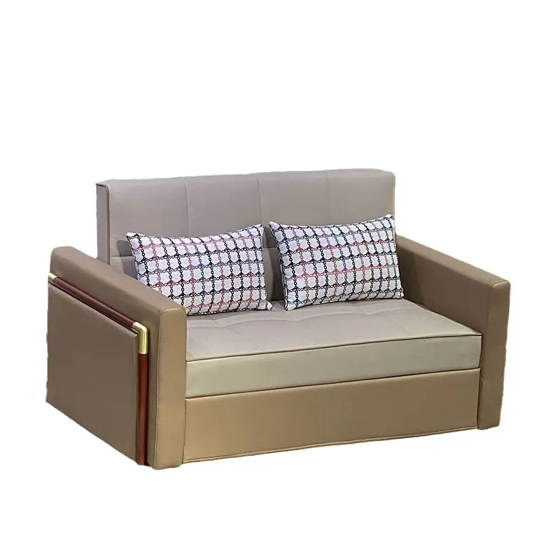 Tissu technologique détachable et lavable à double usage, canapé-lit double multifonctionnel pour trois personnes
