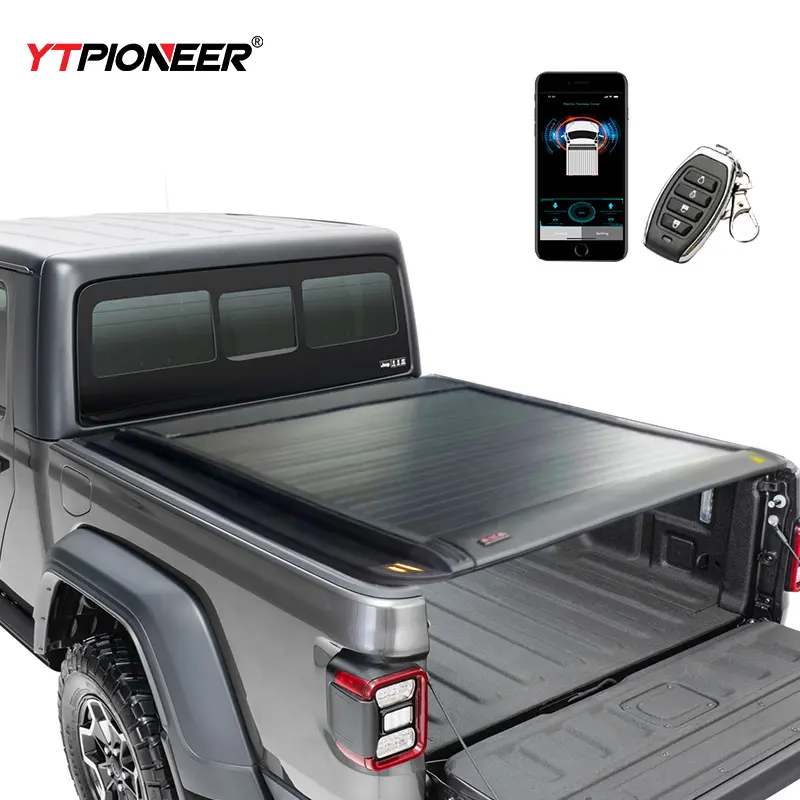 اكسسوارات سيارة YTPIONEER 4x4 شاحنة بيك اب غطاء سرير كهربائي غطاء تونيه لفّ للسيارة فورد-150
