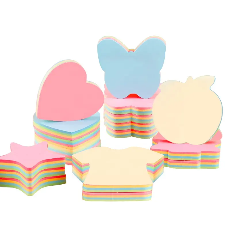 Factory direct sales cactus moon sakura pig pet unicorn fruits heart Shape Sticky Notes Custom