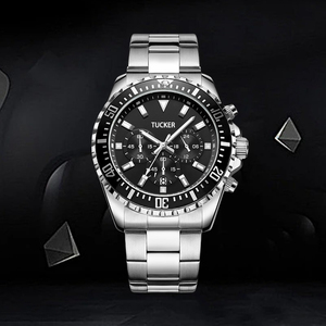 Reloj TUCKER腕時計男性用クォーツスポーツウォッチ多機能タイミングステンレススチール防水ファッション腕時計 - Product Image 3
