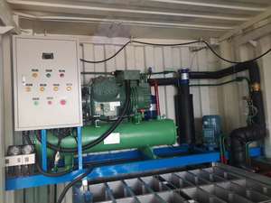 Máquina Industrial de bloques de hielo con diseño de contenedor, fabricante de bloques de hielo de 5 toneladas