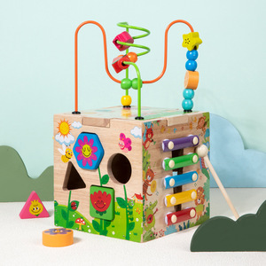 New <strong>Style</strong> 6-in-1 Wooden Activity Cube Unisex Montessori Educational Learning <strong>Toys</strong> for 3+ Year <strong>Old</strong> Boys and Girls - Product Image 4