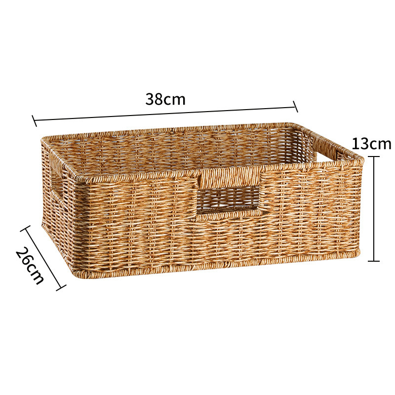 Marrone chiaro a tre maniglie 38*26*13cm