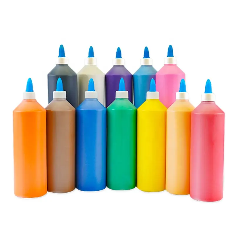 24 Colors Large Bulk Acrylic Paint Set 500 ml Non Toxic Artist Paint Supplies for Canvas Wood Fabric Rock Glass Paper Crafts