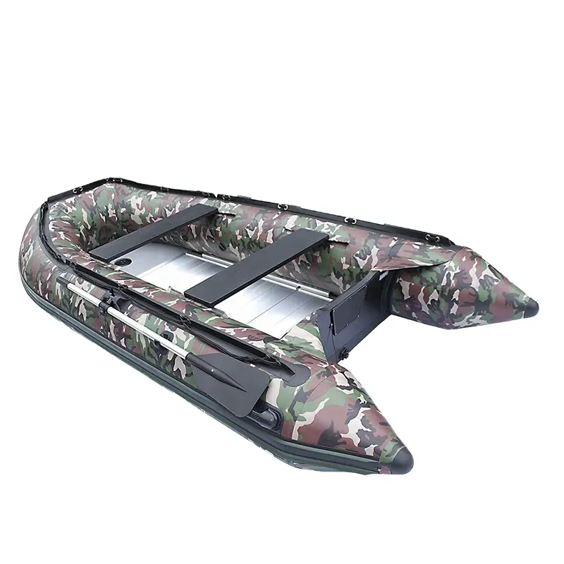 Barco de resgate inflável camuflado, barco inflável de camuflagem