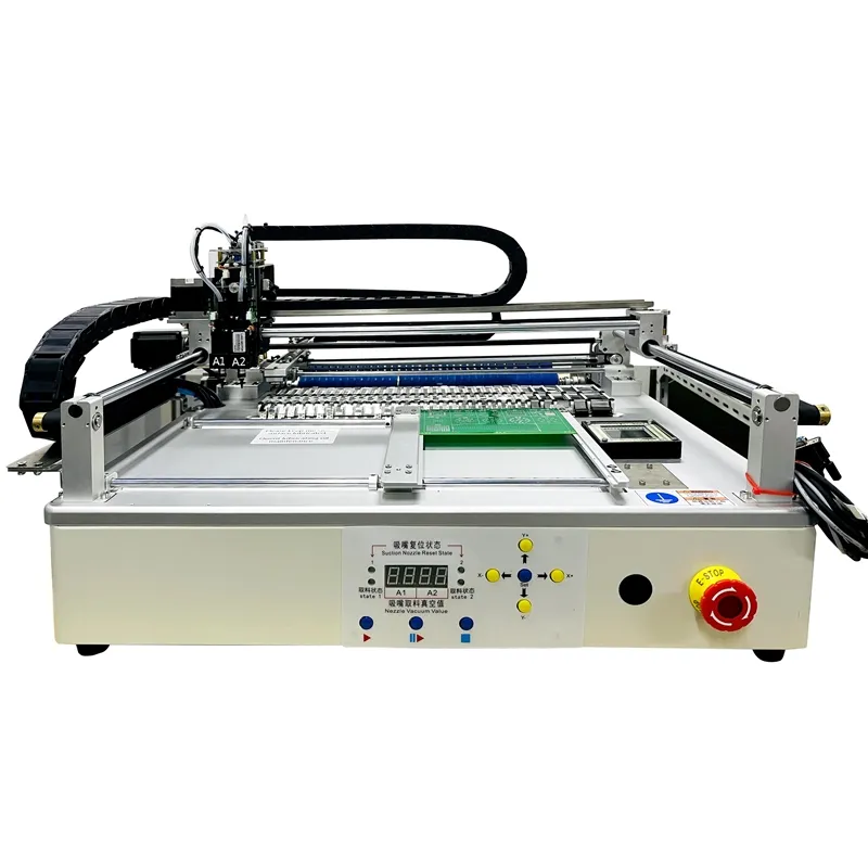 LY Q1 Desktop automatico SMT Pick and Place macchina 33 bit con visione completa per la catena di montaggio PCB Chip Mounter LED SMD doppia testa