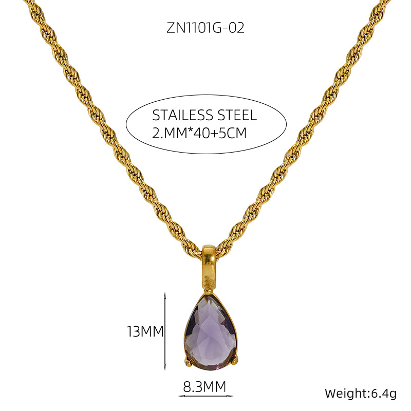 Gold-Dark Purple Diamond Tail Tag