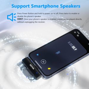 BOYA BOYALINK一体机翻领双麦克风系统 & <span class=keywords><strong>usb</strong></span>-c输入夹式麦克风无线领夹麦克风
