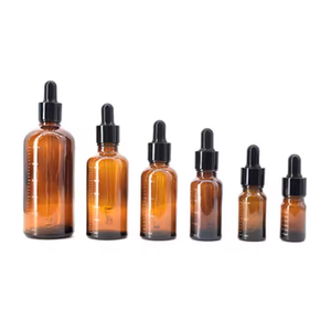 5ml 10ml 15ml 20ml 30ml 50ml 100mL Botella de aceite fino de vidrio marrón Muestra de botella de vidrio cuentagotas vacía con escala - Product Image 3