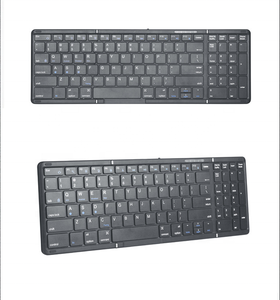 Mini Folding Blue Tooth <strong>Keyboard</strong> Wireless Support 3 Devices <strong>with</strong> Number Keys for Phone Tablet Rechargeable Foldable <strong>Keyboard</strong> - Product Image 2