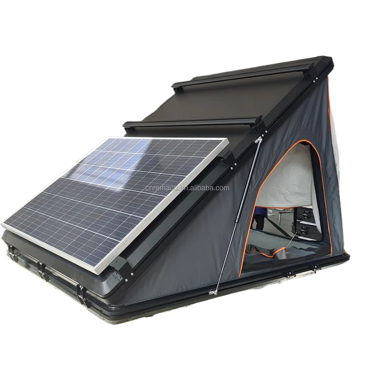 Custodia rigida 4 persona migliore in alluminio grande isolato auto pannello solare tetto superiore tenda con Rack