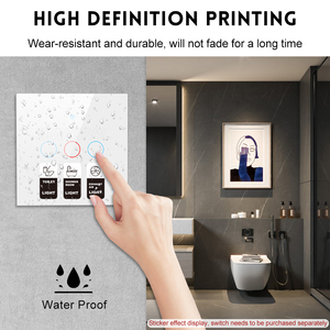 Englisch Touch Switch Muster Aufkleber Formulierung Etikett mit Klebstoff für Eu Us Brasilien Smart Button Push Wall Wifi Lichtsc halter - Product Image 5