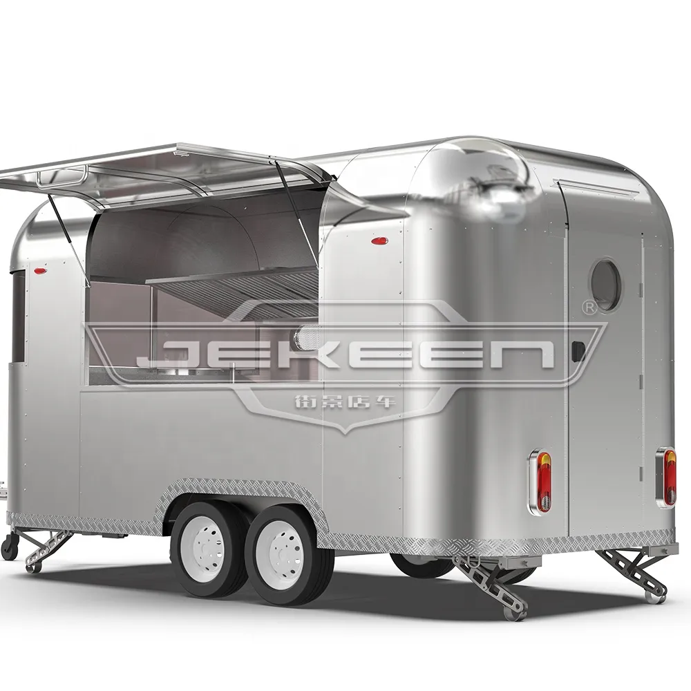 Jekeen Venta Caliente Inoxidable Rápido Citroen Hy Van Camión de Comida Móvil Cafetería 7,5 FT Coche de Comedor Remolque de Comida En Venta