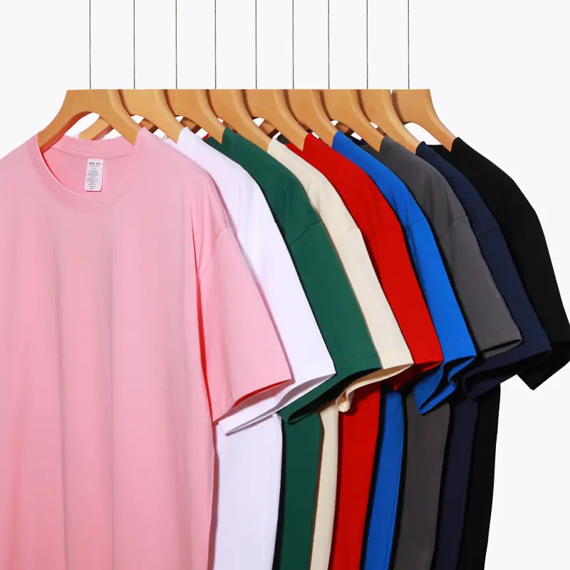 Groothandel Blank Katoen Polyester T-shirts Custom Logo Afdrukken Mannen T Shirts Oversized Gedrukt Unisex Tshirt In Bulk