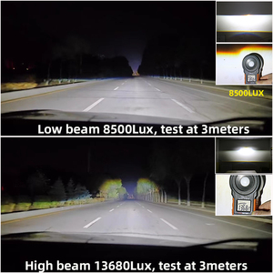 AFS Sanvi 60W 6000K araç aydınlatma sistemi, LED far güçlendirme süper parlak 3 inç Bi LED projektör Lens farlar - Product Image 6