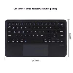 Teclado táctil de tableta inaLámbrica ultrafina de 7/8/9/10 pulgadas, tres sistemas, teclado Universal para computadora portátil, teclado táctil