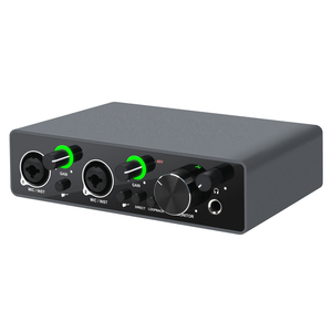 Tarjeta de sonido GPUB AC2 Interfaz de audio USB Interfaz XLR Equipo de grabación de estudio Uc 22 Tarjeta de sonido 20 Hz a 20 Khz Externo - Product Image 1