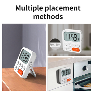 Heiß verkaufter digitaler LCD-Bildschirm-Timer mit großen Tasten und einfacher Bedienung Uhr Küchen-Timer mit magnetischer Absaugung - Product Image 5