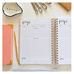 Custom Keepsake Recipe Book Spiral Binder a Blank Recipe <strong>Notebook</strong> to Write in Your Own Recipes <strong>Cookbook</strong> Journal - Product Image 2