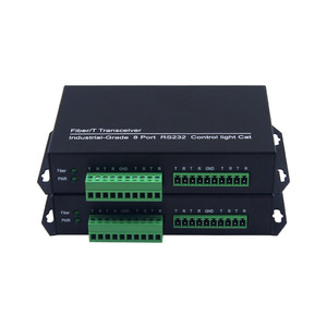 Convertidor de datos en serie de 1 canal RS232 a fibra Transceptor bidireccional DB9 de fibra óptica de 1 canal