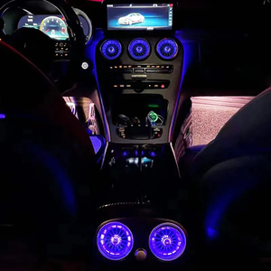 3/64 צבע רכב LED לשקע אוויר פתחי אוורור עבור מרצדס בנץ C GLC Class W205 X253 W213 W222 W117 X156 w176 טורבו זרבובית אור הסביבה