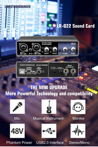 XLR <strong>Microphone</strong> 192KHZ 24 Bit <strong>Audio</strong> Interface Sound Card Studio Recording 2 Channel Soundcard <strong>Audio</strong> Interface Sound <strong>Output</strong> - Product Image 3