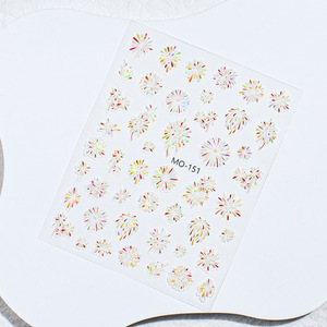 Mạt chược & Pháo Hoa dán móng tay bán buôn-50 tờ 3D thiết kế nơ dập nổi với chủ đề sòng bạc cho bữa tiệc phụ kiện nghệ thuật móng tay - Product Image 4