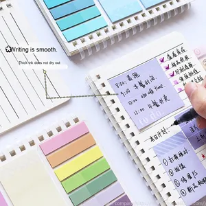 Cuaderno de estudiante multiusos de color macarrón, notas adhesivas de expansión de hojas sueltas, Bloc de notas de combinación múltiple - Product Image 3