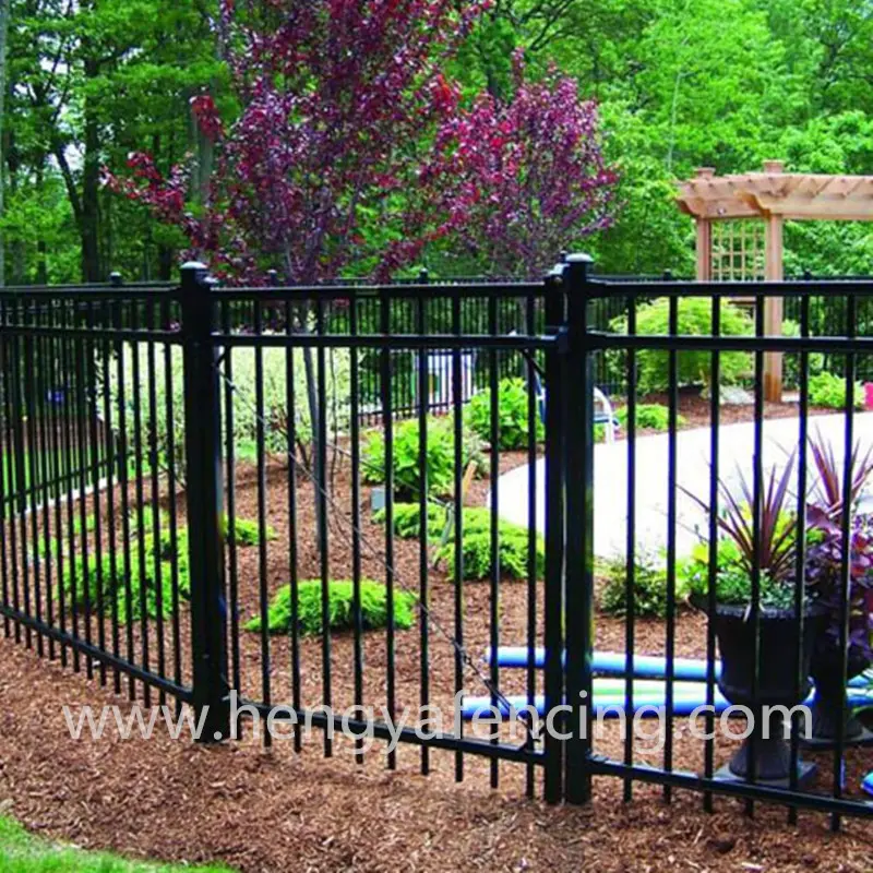 Yüksek kalite ucuz açık dekoratif alüminyum çit metal yatay bahçe yard çit panelleri