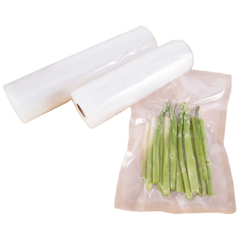 Custom Printed Poly Nylon Embossed Moisture Proof Vegetable Seafood Packaging Vacuum Pouch Bag
