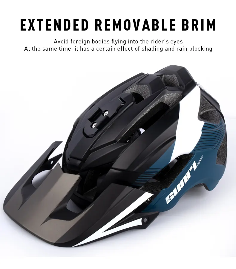 New product detachable brim integrated mountain bike road bike helmet