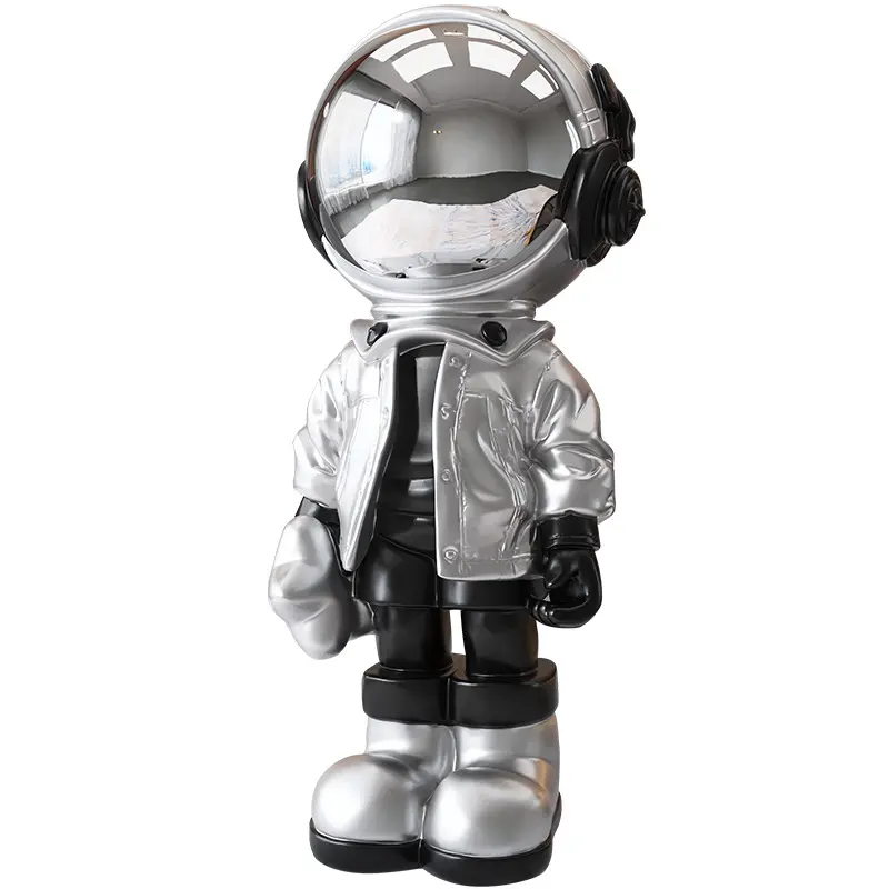 Estatueta astronauta/resina espaçosa estátua/escultura astronauta em fibra de vidro, para decoração da sala de estar, venda imperdível