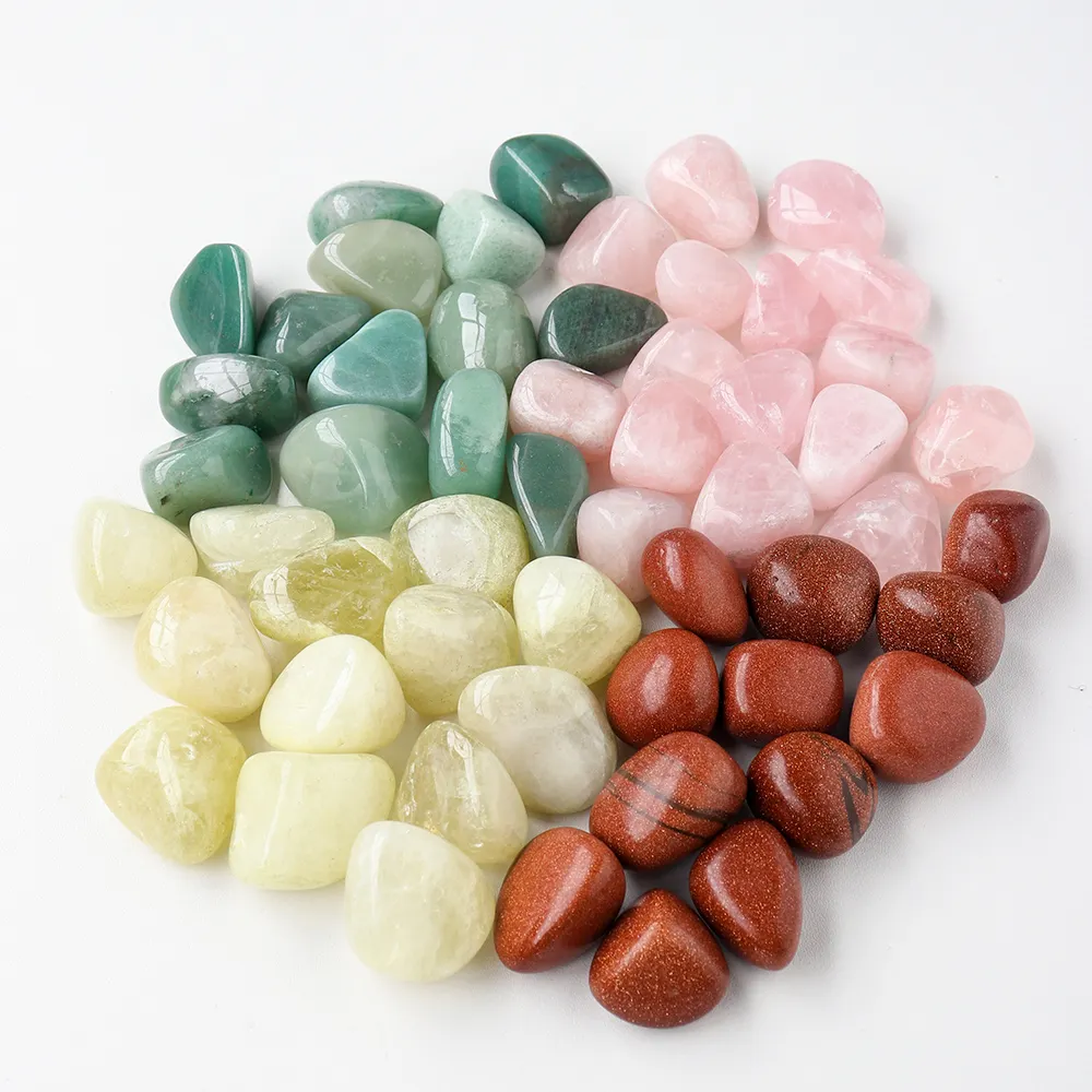 Wholesale mixed materials natural crystal raw stone 2-3cm tumbled stone energy gemstones decorative gifts