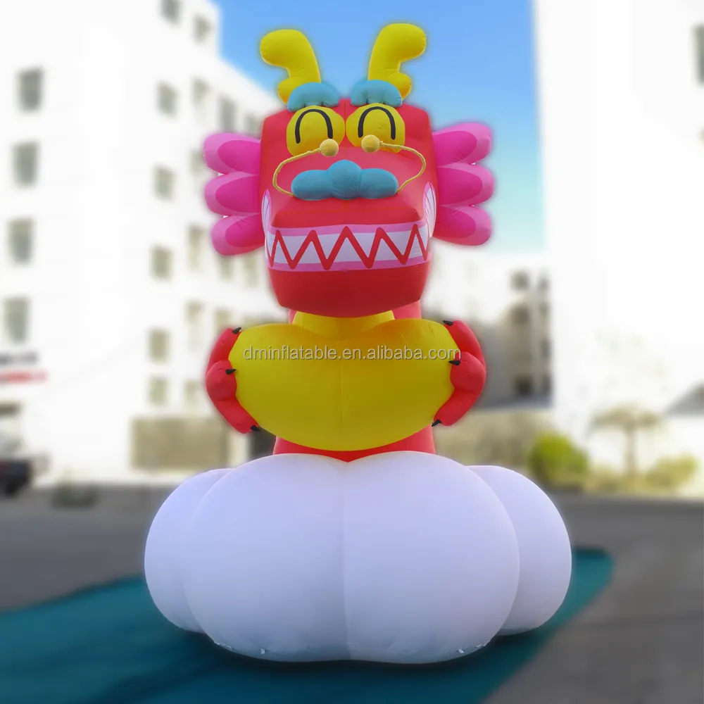 Personalizado gigante Festival de Primavera inflable dibujos animados dragón rojo mascota inflable dragón año mascota