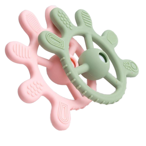 Rattle Ball Palm Teether,カスタム食品グレードのベビーフィンガー玩具,シリコーンハンドラトラーTeether,ベビー用おもちゃ