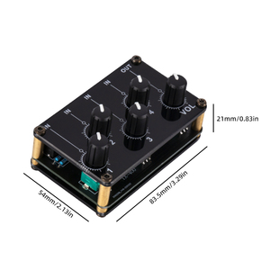Mezclador de audio estéreo portátil, 4 canales, teléfono móvil, PC, consola de grabación, mezclador con 4 entradas, 1 salida, interfaz de audio de 3,5mm