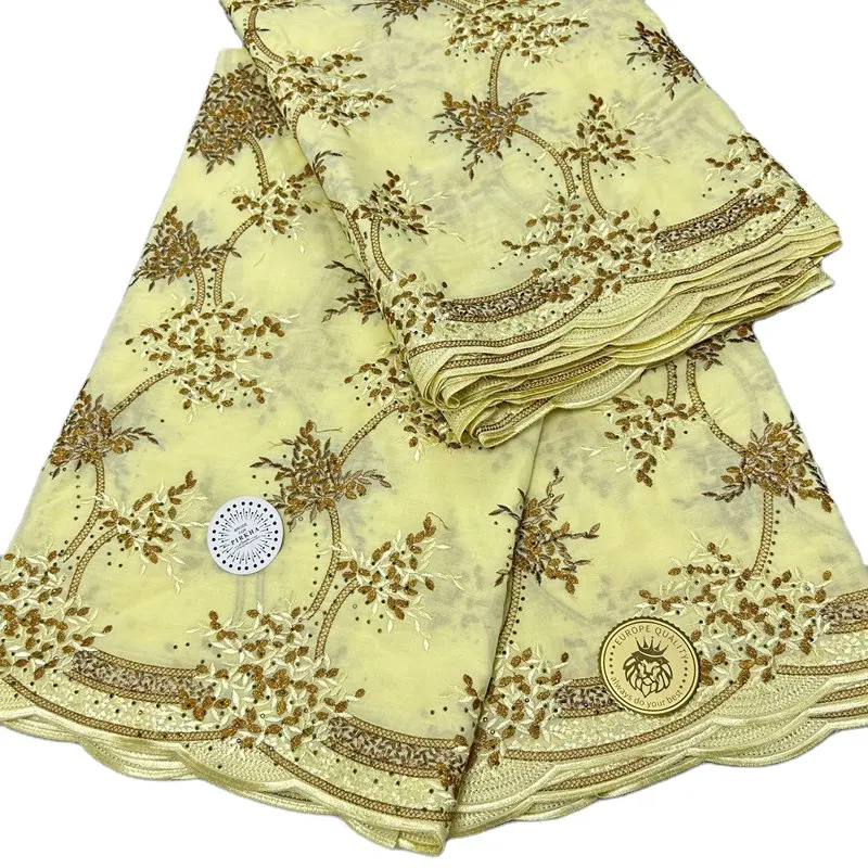 Lisami rts ушко ручной резки сухое Роскошное Качество 100% хлопок вышивка вуаль швейцарская кружевная ткань для африканского платья