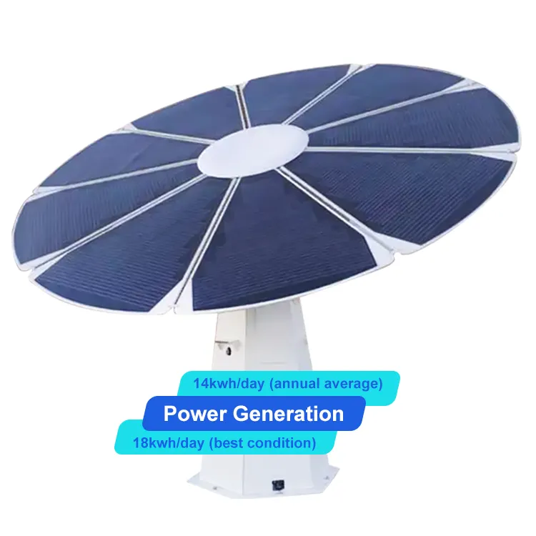 Fábrica Sistema de energía solar y eólica Flor solar 2.65kw con inversor de batería de almacenamiento de energía Panel solar en red