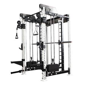 75スクエアチューブ<span class=keywords><strong>3.0</strong></span>厚調節可能3-in-1プーリーシステムコマーシャルジムスミスマシン多機能ステーション機能トレーナー