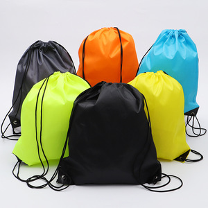 Logotipo personalizado Draw String Bag Mochila Reciclada Impermeable 210d Poliéster Bolsa con cordón - Product Image 2