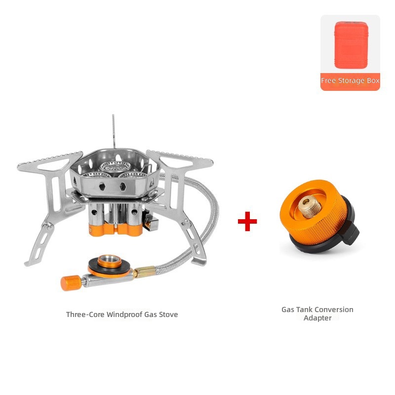 Adaptateur de brûleur de cuisinière à trois brûleurs - Jaune