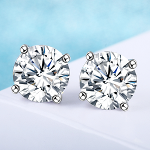 Bông Tai Đồ Trang Sức Zircon Bông Tai Của Phụ Nữ Tùy Chỉnh 925 Sterling Bạc Vòng Rõ Ràng Cubic Zirconia Nhỏ <span class=keywords><strong>Stud</strong></span> Bông Tai Phụ Nữ - Product Image 3